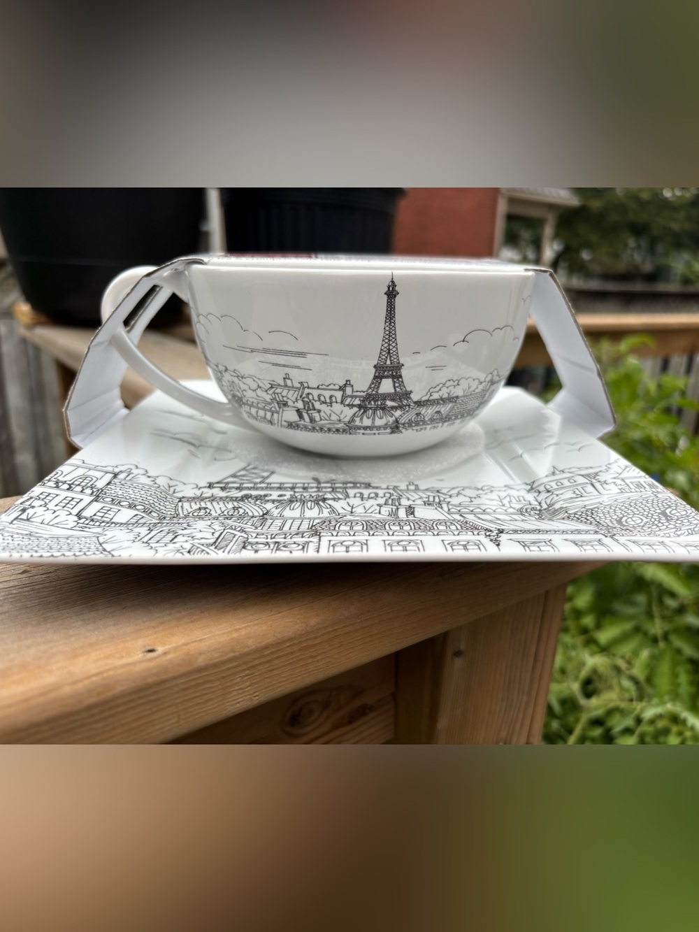 222 Fifth "City Scenes" Paris Mug & Plate Set - NIB
